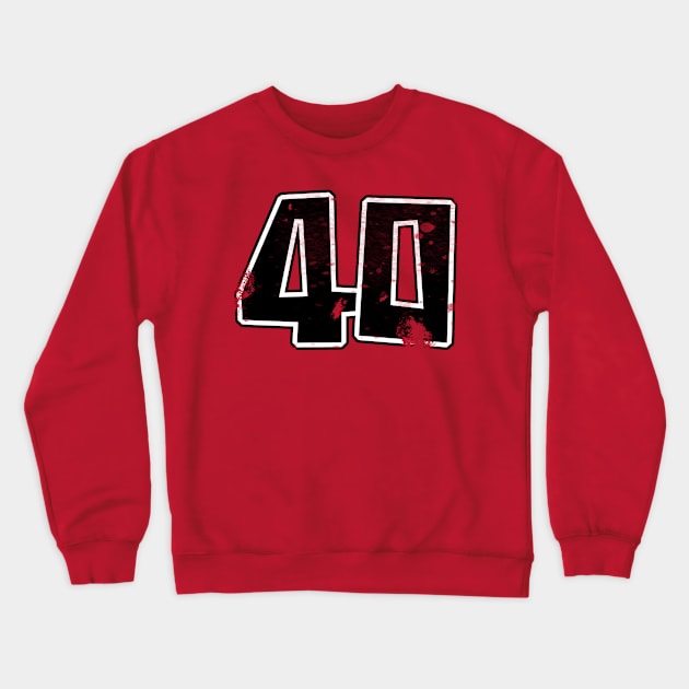 40th Birthday Number Crewneck Sweatshirt by Kev Brett Designs